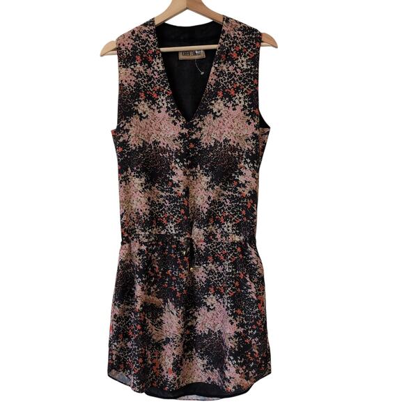 Karen Zambos Black Multicolor Abstract Colton Shirt Dress - Size Medium $150 - Picture 7 of 11